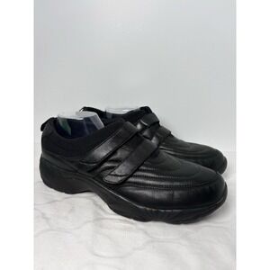 Proper Leather Sneakers Men Size 12 M Black Adjustable Straps Walking Shoes